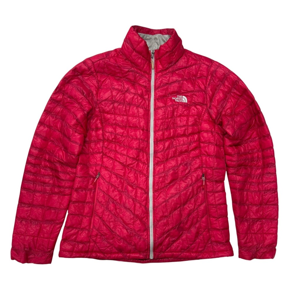 The North Face Thermoball Jacket Womens Medium Full Zip Puffer Pink CTL4